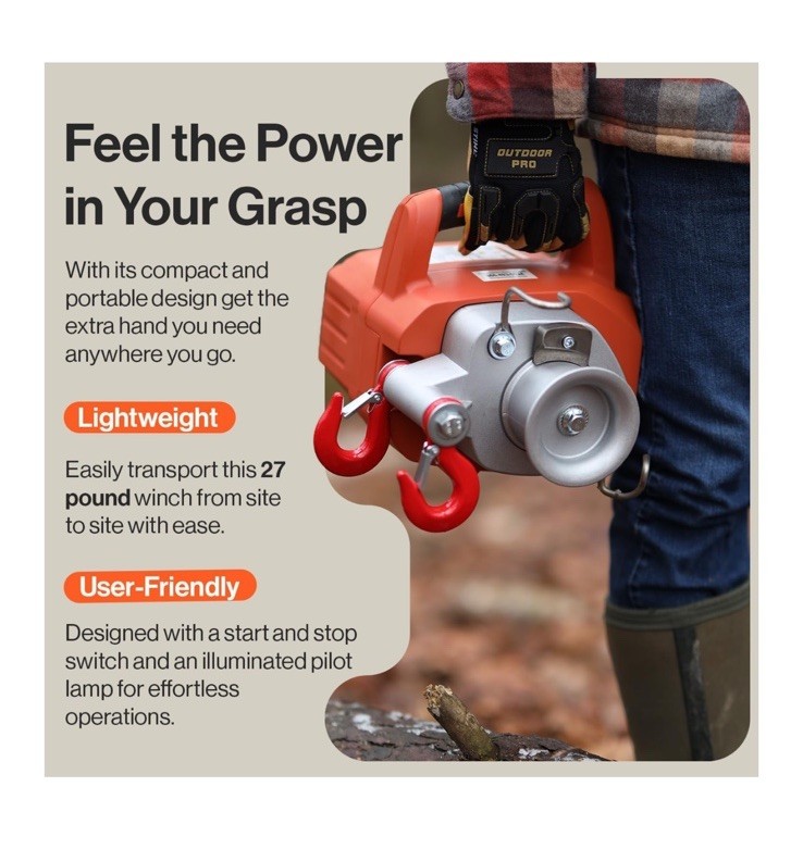 SuperHandy Electric Portable Capstan Winch