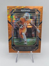 Cedric Tillman - 2023 Prizm Draft Picks #144 Orange Pulsar 49/49 Bookend SP