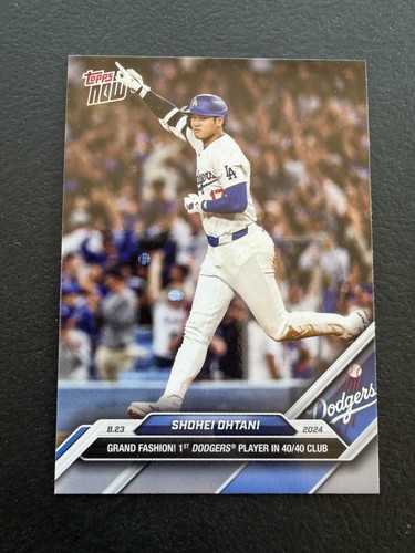 2024 Topps Now Shohei Ohtani “First Dodgers Player In 40/40 Club" #584