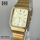 Seiko Vintage 2632-5000 Date 【US Stock】 Square Quartz Watch Gold Men's JP *Exc+5