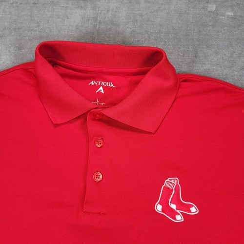 Boston Red Sox Shirt Antigua Polo Short Sleeve Performance Mens Size L - Picture 11 of 11