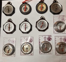 (Lot 30)- Big Group Of 12 Vintage Boy Scouts Of America Compasses