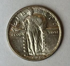 1920 p standing liberty quarter AU+