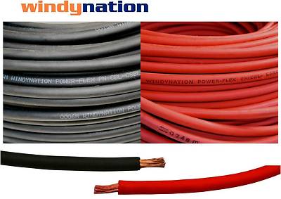 2/0 AWG WELDING CABLE WIRE RED BLACK GAUGE COPPER WIRE BATTERY SOLAR LEADS 