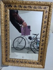 SPECCHIO SPECCHIERA  DORATA CON DECORAZIONI LIBERTY 37,5 Cm X 54 Cm