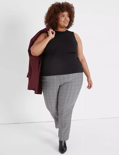 Lane Bryant Sleeveless Crew-Neck Ponte Shell Black Plus Size 18 NWT - Picture 3 of 3
