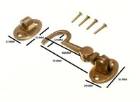 Kabinenhaken Mit ÖSe 75MM 3 Inch Massiv Polierter Messing Mit Schrauben Set 25
