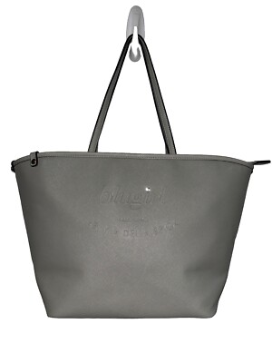 BLUGIRL BLUMARINE Bag Leather Gray Handbag Purse Studded Gold Tote Women Borse