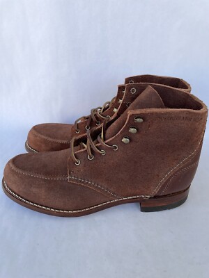 Wolverine 1000 Mile Suede Brown Lace Up Ankle Boots Size 9.5