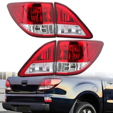 4pcs Left+Right Rear Tail Light Brake Lamp For Mazda BT-50 2015-2020 Outer+Inner