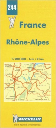 Michelin Map 244 Rhone Alpes Travel Guide by Michelin Travel Publications 2067002449