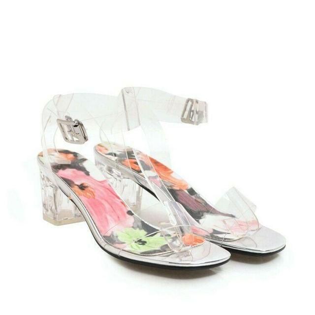 clear heels size 3