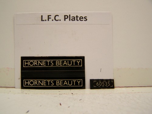 LFC LNER/BR No 60535 Hornets Beauty Namensschilder | Zustand: New