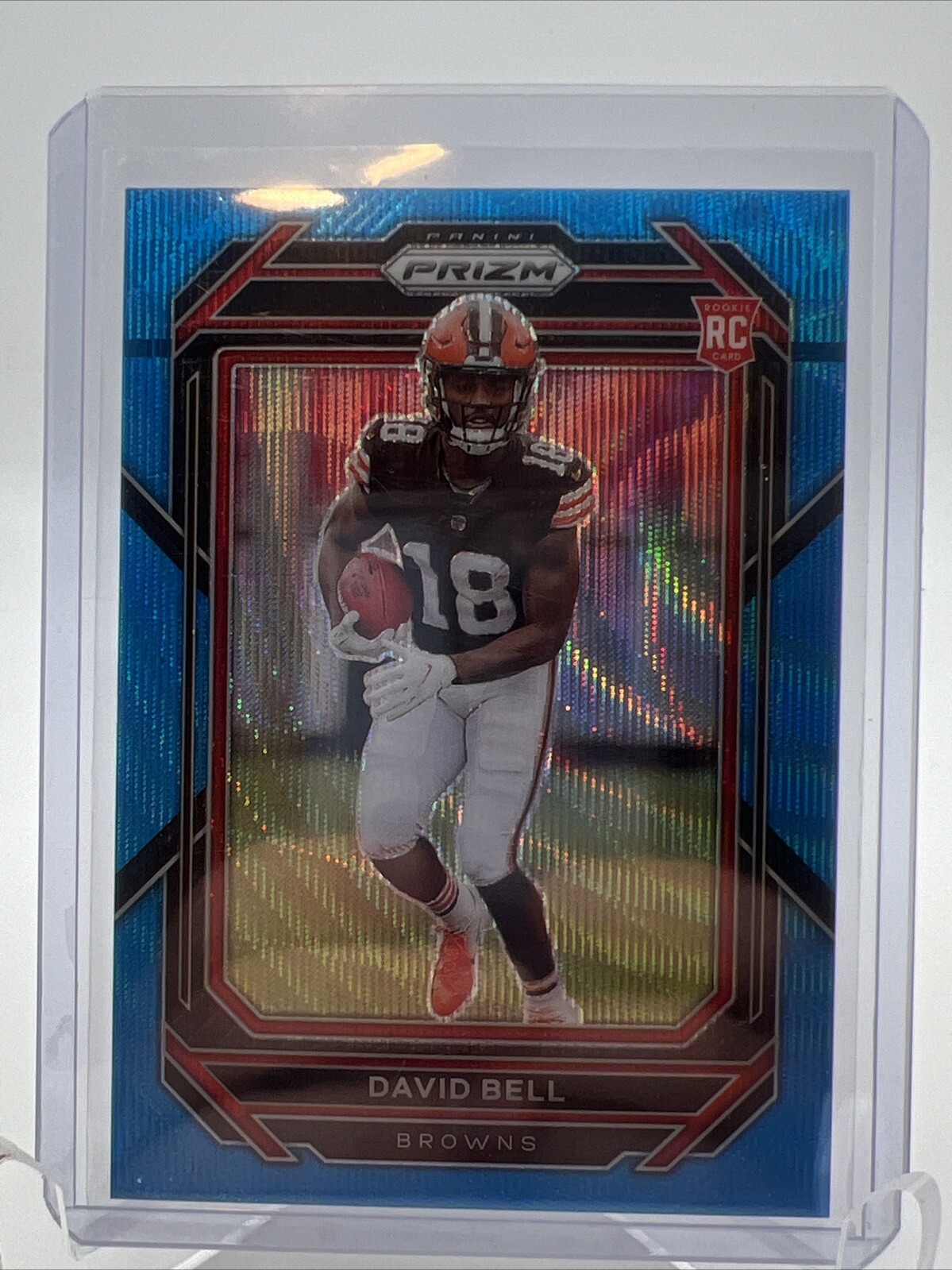 2022 Panini Prizm - Rookies Blue Wave Prizm #334 David Bell 5/199 (RC)