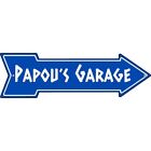 Papous Garage Blue Novelty Metal Arrow Sign Directional 17" x 5" Wall Decor