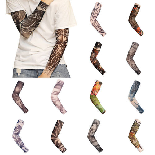 Tatuaggio Maniche Uomo Donna Nylon Temporaneo Finto Tatoo Completo Braccio Calze - Imagen 4 de 54