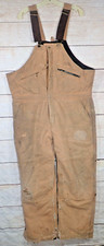 Key Outerwear 275.21 Distressed Duck Quilted Lined Insulated Bib Overalls 42x27
