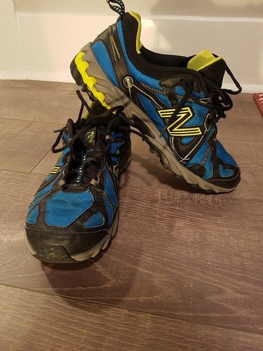 new balance men's mt573 trail running shoes black/yellow