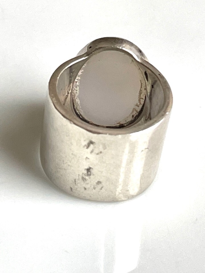 SOLID WROUGHT 925 STERLING SILVER LARGE MOONSTONE… - image 6