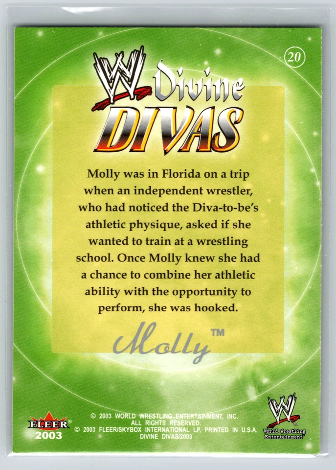 Molly Holly 2003 Fleer WWE Divine Divas Base Set Card #20 - Image 2 of 2
