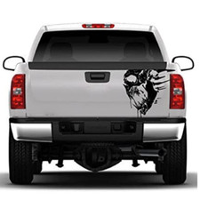 2 piezas calcomanías adhesivas de calavera para accesorios de puerta trasera de maletero de camioneta de coche
