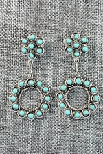 Turquoise & Sterling Silver Earrings - Waylon Johnson