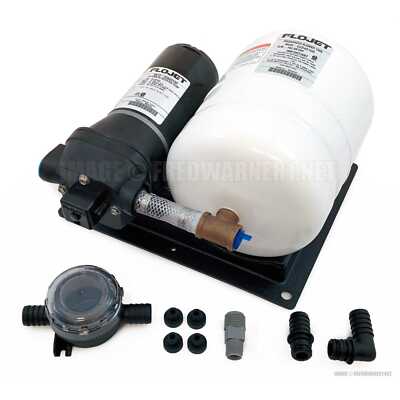 Flojet 02840100A Marine High Volume Water Pressure System Pump Accumulator 12V