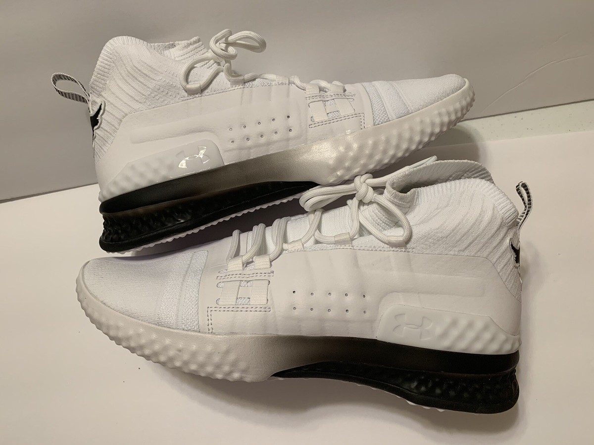 NEW Men's UA Project Rock Training Shoes White 3020788-102 Size