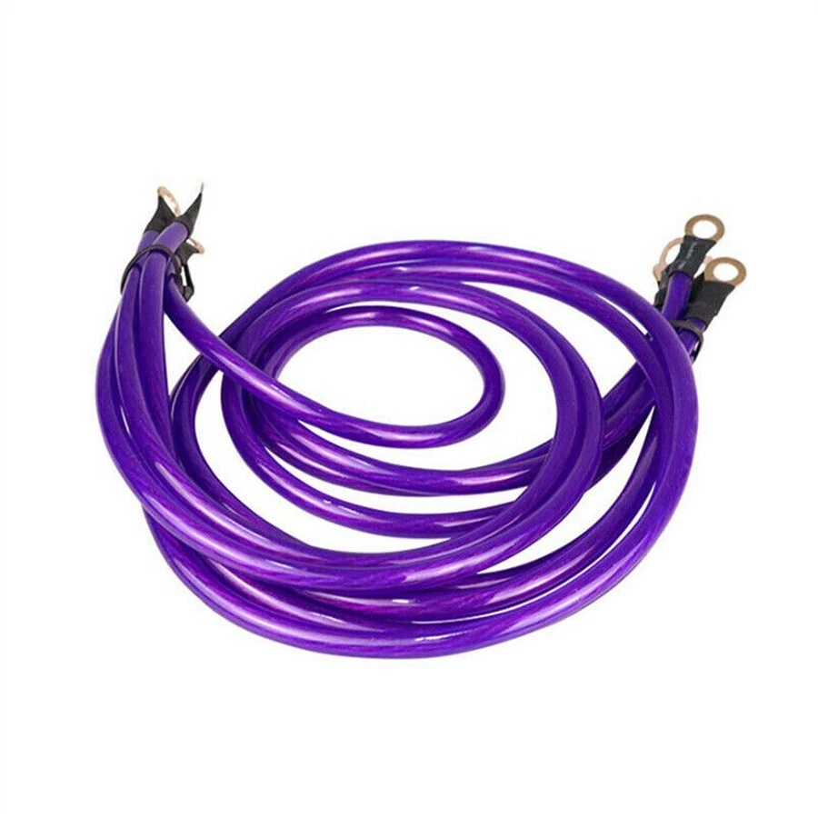 Kit de sistema de cable de tierra de cable de conexión a tierra púrpura universal 8 mm/0,31" para automóvil SUV; Foto 3 de 4