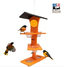 3 STORY ORIOLE FEEDER - Triple Decker Eco Friendly Weatherproof Poly Amish USA