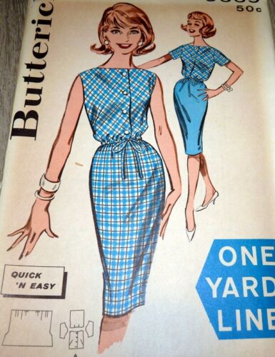 * SCHÖNE VINTAGE 50er Jahre Bluse & Rock Butterick Schnittmuster 14/34 FF