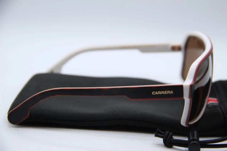 NUEVAS GAFAS DE SOL CARRERA 1001/S C9KSP HABANA BLANCAS POLARIZADAS AUTÉNTICAS ESTUCHE 62-11 Foto 4 de 4