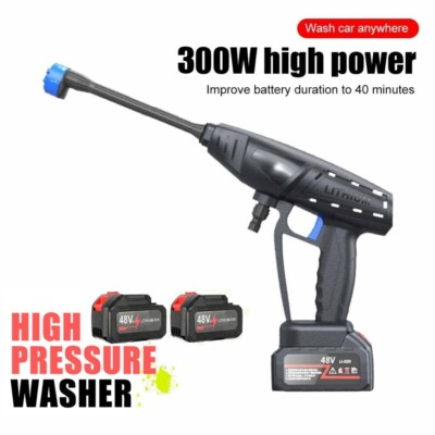 #ad #ad 6 in 1 Cordless Power Washer Max 4000 PSI Portable Pressure Washer 2 Batteries $73.80