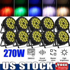 10pcs 270W 18 LED Par Light DMX Stage Lighting RGBW DJ Disco Show Party Lights