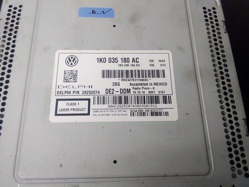 2010-2017 Volkswagen Jetta Passat Display Receiver Radio OEM * 1K0035180AC * - Picture 2 of 3