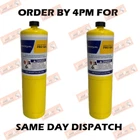 2 X MAPP MAP PRO PLUS GAS DISPOSABLE BOTTLE PLUMBERS BURNER CYLINDER 400G