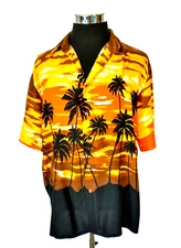 Puritan Hawaiian Shirt Men's Size M Multicolor  Tropical Island Casual Aloha