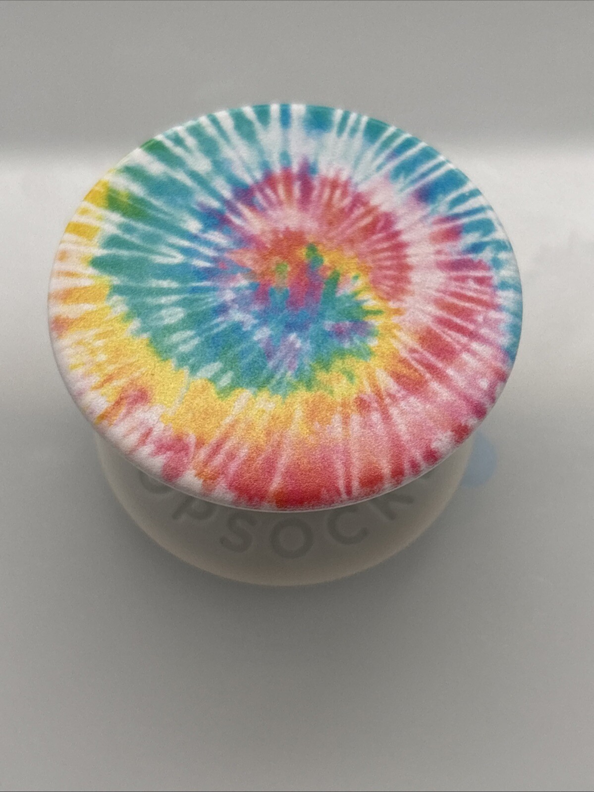 NEW PopSocket Rainbow Tie Dye Sticky Base Phone Grip Mount Swappable Top-image