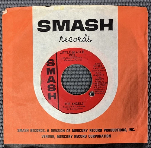 THE ANGELS - Little Beatle Boy Vinyl 45 rpm Smash 1885 VG