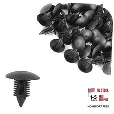 40pcs 9mm Hole Dia Plastic Bolt Rivets Bumper Retainer Clips