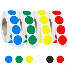 4000 Pcs Color Coding Dot Stickers, Round Labels, Office, Classroom