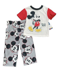Disney Mickey Mouse Pajama Set Toddler 4T Shirt and Pants Flame Resistant Kids