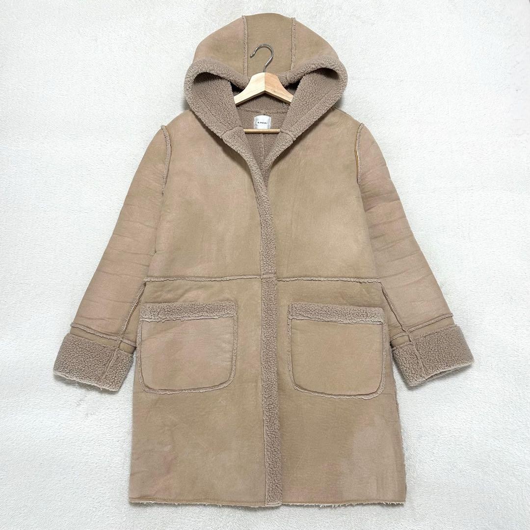 Ameri VINTAGE Shearling Sheep Mouton Coat Camel F… - image 1