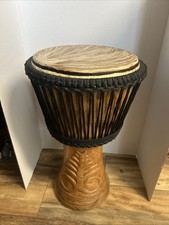 Large African Djembe Drum,Wooden Drum,Ghana Drum,Hand Carved Instrument 12x 24.5