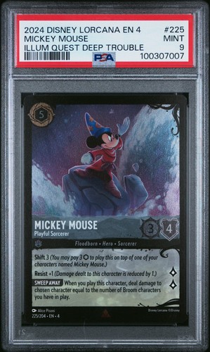 Mickey Mouse - Playful Sorcerer graded PSA 9 for sale on eBay