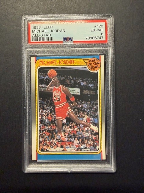 1988 Fleer Michael Jordan #120 PSA 6 Nicely Centered The GOAT! 3rd year card Wow
