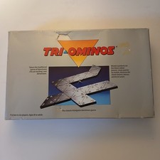 Vintage 1986 Triominos Triangular Dominoes Game Complete Peter Pan Playthings