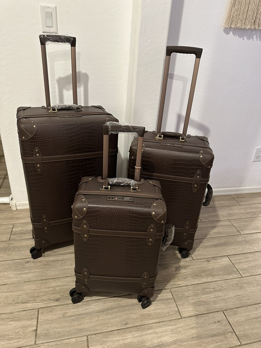 NZBZ 3 Piece Luggage Set-Pho Leather Vintage | eBay