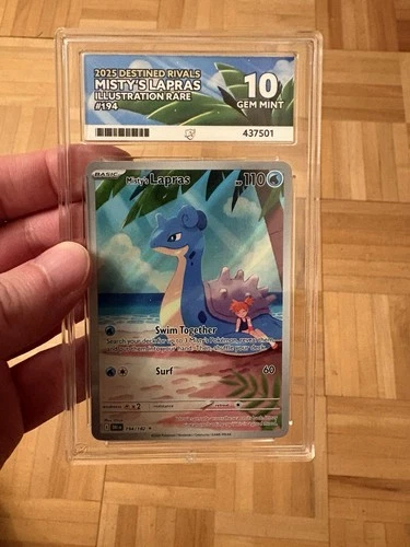 Destined Rivals- Mistys Lapras 194/182 - Ace 10 - Illustration Rare- PERFECT SUB