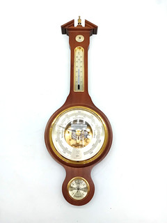 VINTAGE BARIGO GERMAN BAROMETER TWIN DIAPHRAGM BANJO WALL BAROMETER